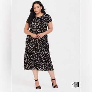 Torrid Size 1 Animal Print MIDI Dress